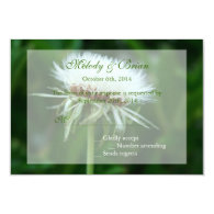 Pretty  fluffy white plant seed head RSVP card Custom Invitation