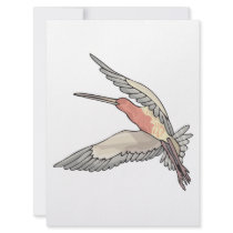 pretty flying hummingbird invitations