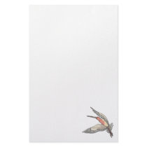 pretty flying hummingbird customized stationery