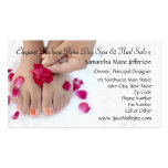 Pretty Fuchsia Pink Rose Pedicure Salon business cards