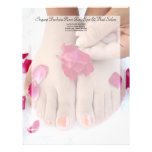 Pretty Fuchsia Pink Rose Pedicure Salon letterhead