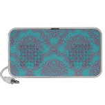 Pretty funky blue vintage art nouveau pattern speakers