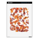 Pretty funky orange retro 60's spring flower power skins