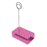 Pretty Geometric in Mostly Pink Table Card Holder