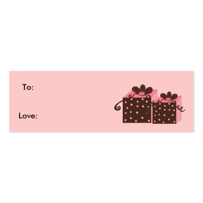 Pretty Gifts - Gift Tag Business Card by seashell2