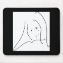 Pretty girl face 1 mousepads by populart Pretty girl face 1 mousepads