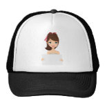 Pretty Girl holding sign Mesh Hat