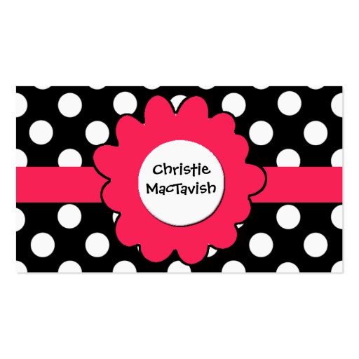 Pretty Girlie Girl Play Date Card Business Card Template (front side)