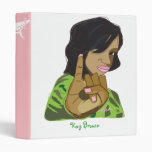 Pretty Girls Pink and Green Binder