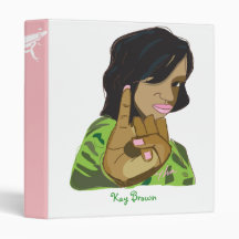 Pretty Girls Pink and Green Binder