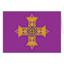 Pretty Gold and Pink Coptic Cross cards
