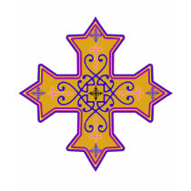 Pretty Gold and Pink Coptic Cross t-shirts by greenbaby Pretty Gold and Pink Coptic Cross t-shirts
