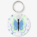 Pretty Green And Blue Butterfly Keychain