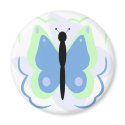 Pretty Green And Blue Butterfly Magnet