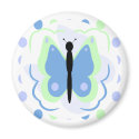 Pretty Green And Blue Butterfly Magnet