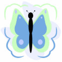 Pretty Green And Blue Butterfly Ornament