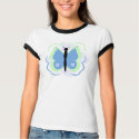 Pretty Green And Blue Butterfly Shirt