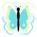 Pretty Green And Cyan Butterfly Ornament