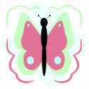 Pretty Green And Pink Butterfly Ornament