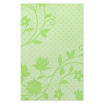 Pretty Green Floral  and Dot Stationery