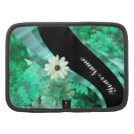 Pretty green floral pattern folio planner