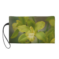 Pretty Green Orchids Wristlet