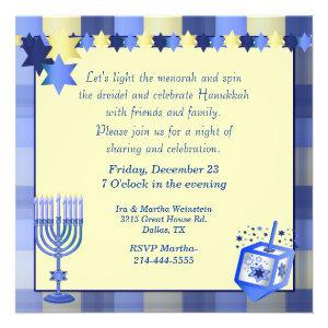 Pretty Hanukkah Party Invitation