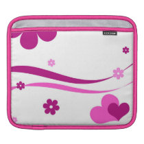 Pretty hearts and flowers ipad sleeves