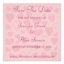 Pretty hearts design Wedding Invitation template
