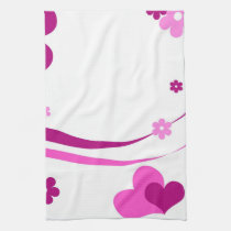 Pretty hearts kitchen towels