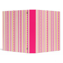 Pretty Hearts Pink Pattern Binder
