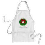 Pretty Holly Wreath Apron