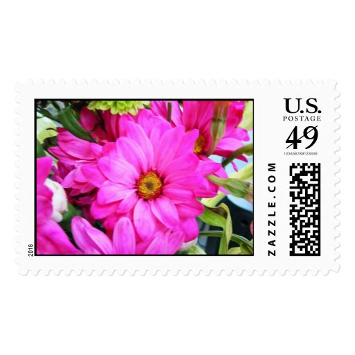 Pretty Hot Pink Flower Postage Stamp Zazzle