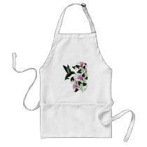 Pretty Hummingbird and Flowers aprons by doonidesigns Pretty Hummingbird and Flowers aprons
