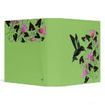 Pretty Hummingbird and Flowers Notebook Vinyl Binders