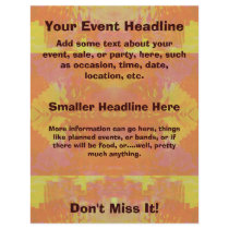 Pretty in Orange and Yellow Personalized Flyer