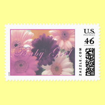 Pretty in Pink Baby Girl Stamp (Script) stamps