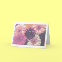 Pretty in Pink Baby Shower Greeting Card