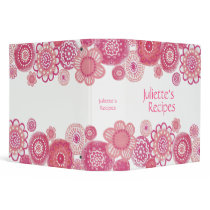 Pretty in Pink Blossoms Recipe Book Binder