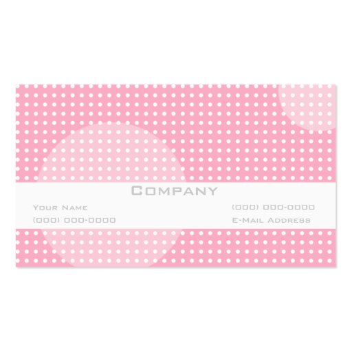 Pretty in Pink Business Cards (front side)