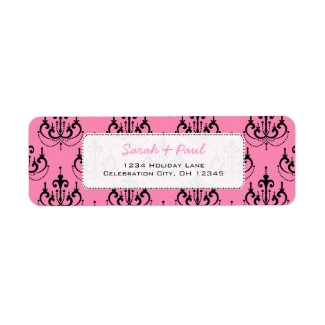 Pretty in Pink Chandeliers Return Address Label label
