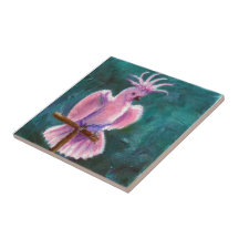 Pretty In Pink Cockatoo Tile