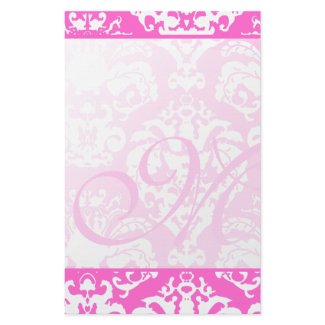 Pretty In Pink Damask & Warm stationery