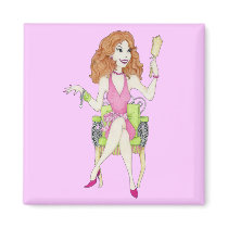 Pretty in Pink Magnet magnets