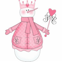 Pretty in Pink Princess Snow Lady Ornament photo sculptures by christmasshop Pretty in Pink Princess Snow Lady Ornament photo sculptures