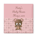 Pretty in Pink Shower Favor Magnet - Customized