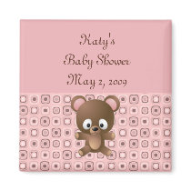 Pretty in Pink Shower Favor Magnet - Customized by TheBabyShoppe Pretty in Pink Shower Favor Magnet - Customized