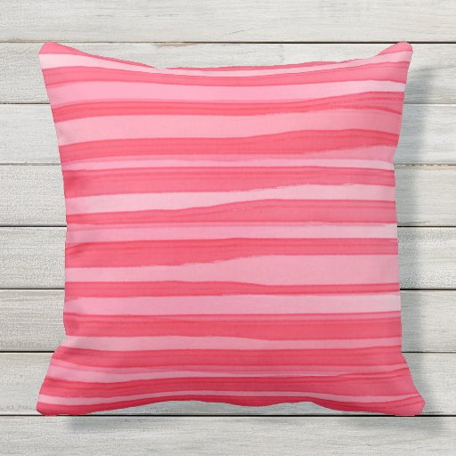 Pretty in Pinks water color wash Throw Cushion Outdoor Pillow Zazzle