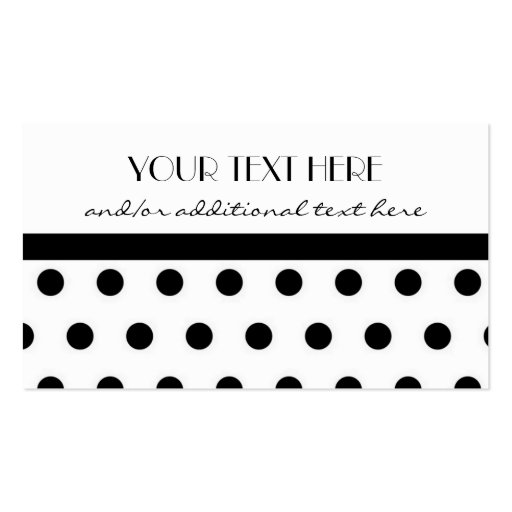 Pretty in Polka Dots Business Card (front side)