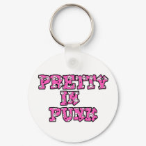 Pretty in Punk Skull Text keychains